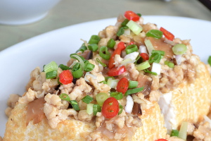 Eggplants with minced meat
