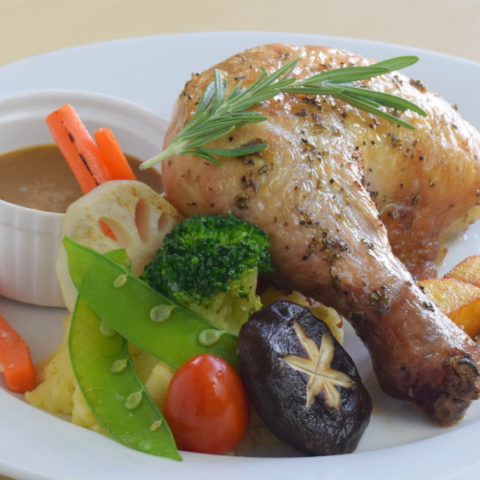 roast chicken leg