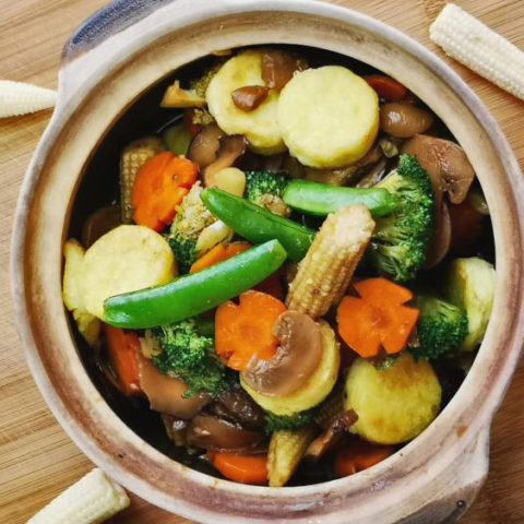 Braised tofu with mushrooms is an authentic home cooked dish favorite among the Chinese household. Tofu is an excellent sauce of protein which makes it a balanced meal even without meat. It acts as a sponge and takes on any flavor adding to it. The preparation is easy, which can be done within thirty minutes.
