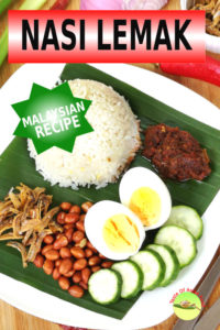 Nasi Lemak 椰漿飯 is the breakfast and lunch staple in Malaysia. This drool-worthy, gluttonous gem is offered in almost every local Malay and Mamak restaurant. Wrapped in paper and banana leaves, this Nasi Lemak Bungkus (wrapped coconut milk rice) has become the quintessential breakfast for the locals.
