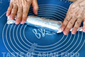 Drunken chicken - wrap with aluminum foil