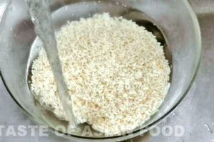 mango sticjy rice - wash rice