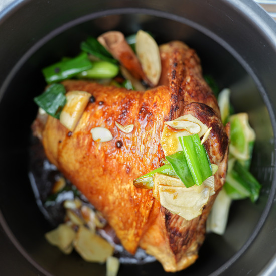 After roasting and ready to slow cook