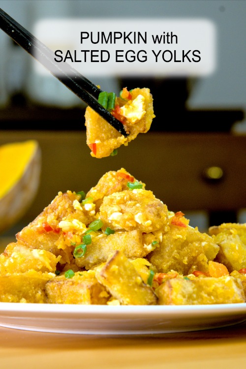pumpkin with salted egg yolks