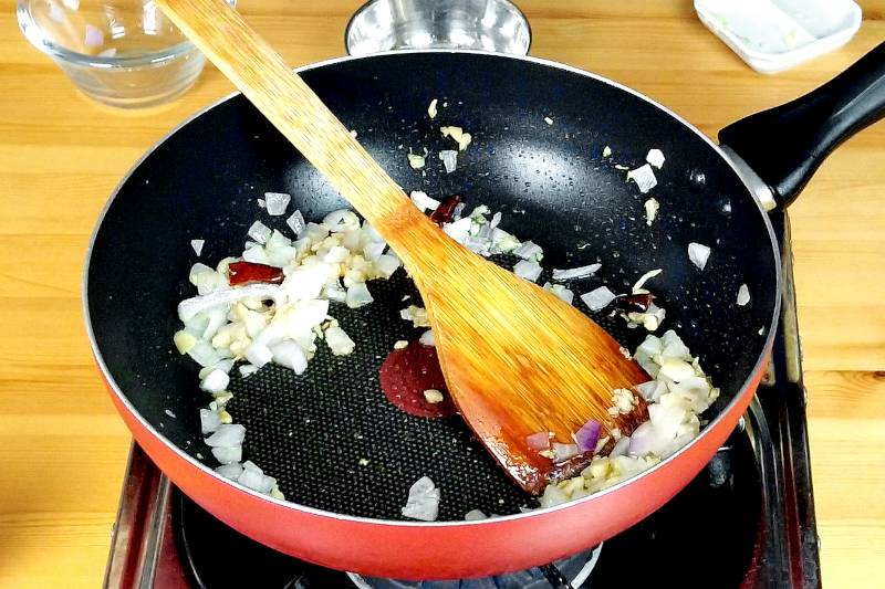 saute the onion