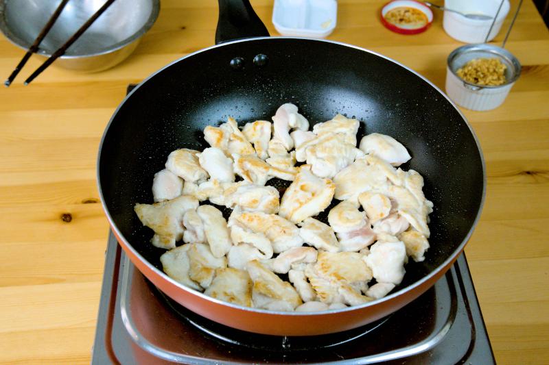 pan fried the chicken
