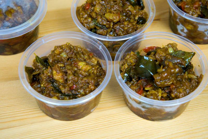 keep the kam heong sauce in small portions in freezer safe comtainers