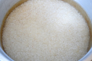 fried rice rinse rice