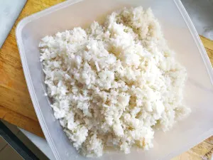 Leftover rice is ideal for frying