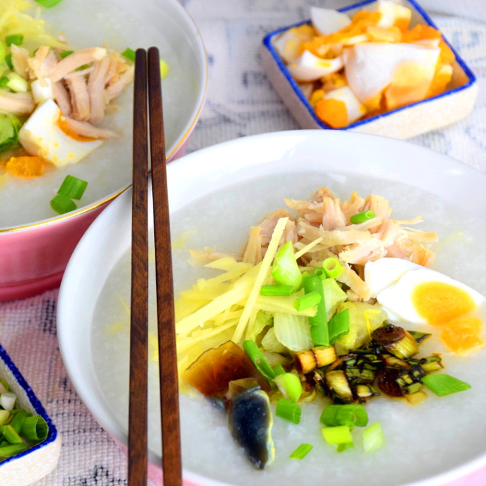 chinese porridge recipe –  with lean pork and century eggs (皮蛋瘦肉粥)