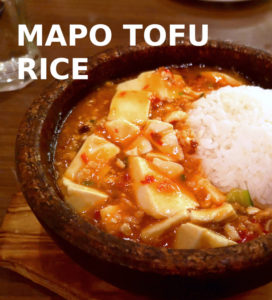 Mapo fofu with rice