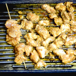 Chicken tikka masala - grilling chicken