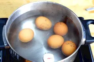 boil the egg for one minute