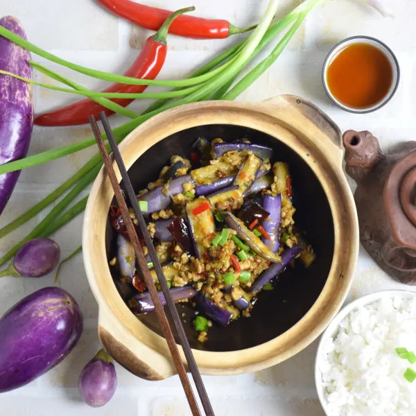 Chinese eggplant stir fry
