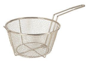 Round wire fry basket