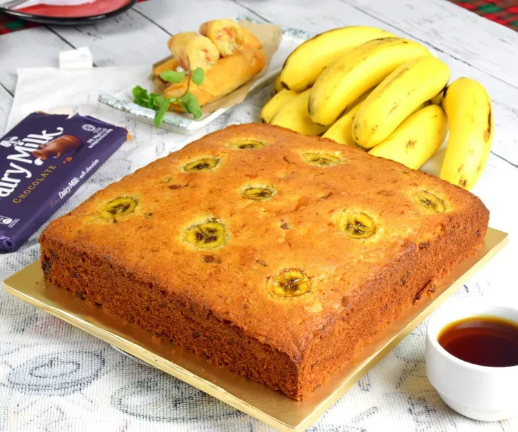 4 Ingredient Banana Cake (No Eggs, Butter, Oil or Milk) - Kirbie's Cravings