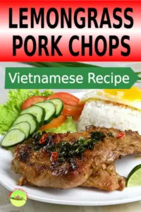 This Vietnamese style lemongrass pork chop is marinated and grilled to perfection. It is best to pair with the dipping sauce and scallion oil. The recipe is here : https://tasteasianfood.com/vietnamese-pork-chops/