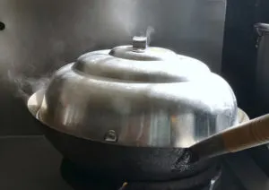 salt baked chicken in wok