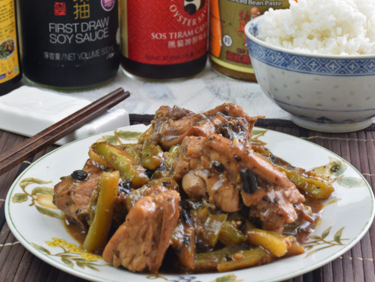 Bitter gourd recipe How to braised with chicken and black bean paste