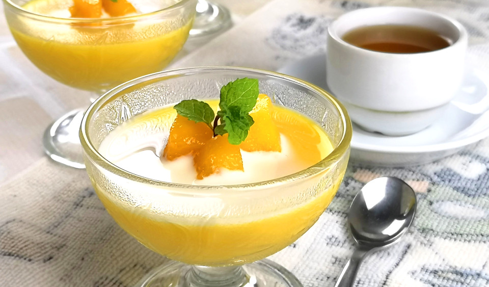 Chinese mango pudding