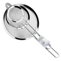 IPOW IP01115 Stainless Steel Fine Tea Mesh Strainer Colander Sieve with Handle for Kitchen Food Rice Vegetable, 3個セット