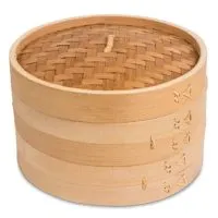 BirdRock Home 10 Inch Bamboo Steamer | Classic Traditional Design | Healthy Cooking | Great for dumplings, vegetables, chicken, fish | Steam Basket | Natural