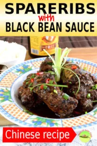 Chinese spareribs with black bean sauce 豉汁蒸排骨 is a savory and easy dish to make at home. This dish is one of the everyday meal for an average Chinese household.