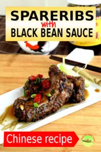 Chinese spareribs with black bean sauce 豉汁蒸排骨 is a savory and easy dish to make at home. This dish is one of the everyday meal for an average Chinese household.