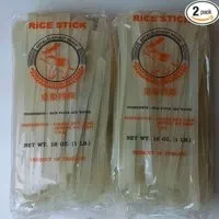 Wide Thai Rice Stick Noodles Xl (1cm) Pack of 2 (2 Lbs) Royal Elephant brand