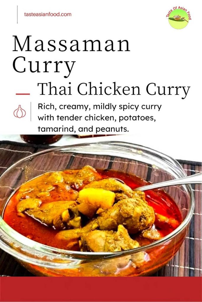 Thai Massaman chicken curry with potatoes and roasted peanuts