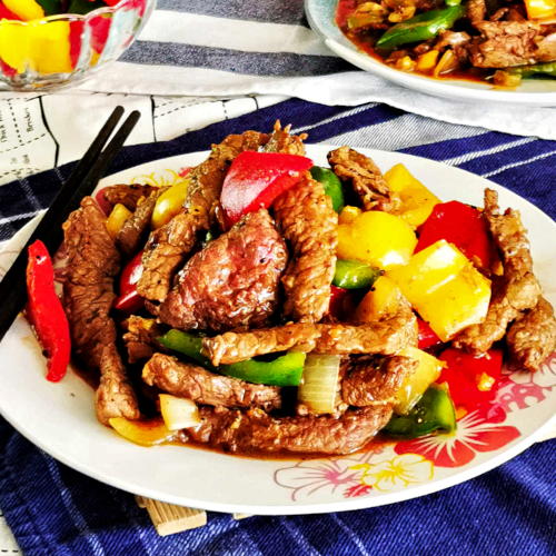 Chinese pepper steak - How to stir fry beef with a wonderful wok aroma