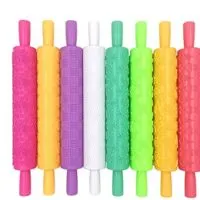 Cake Decorating Embossed Rolling Pins,Textured Non-Stick Designs and Patterned,Ideal for Fondant,Pie Crust,Cookie,Pastry,Icing,Clay,Dough - Best Kit 8 Pcs