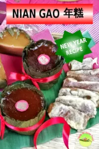 This recipe is a quick and easy way to make nian gao (年糕). It only takes half a day to make it, as compared to 20 hours of prolonged steaming according to the traditional method.