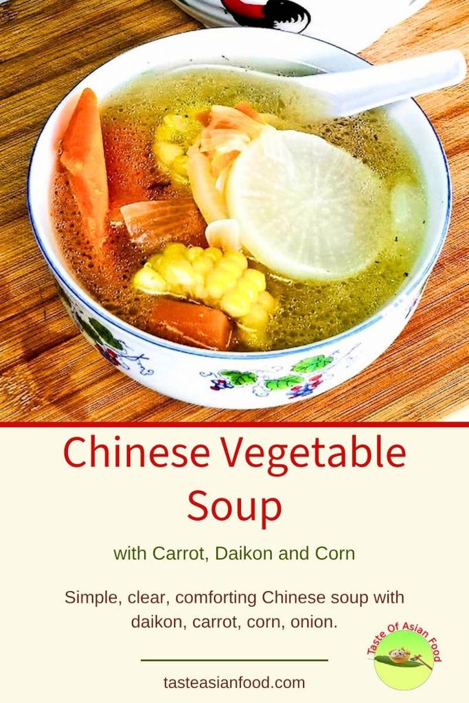 Chinese vegetable soup with daikon and carrot