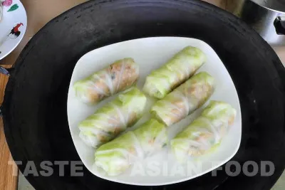 cabbage roll - steam the cabbage