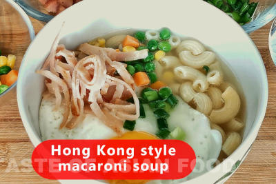 macaroni soup - serve