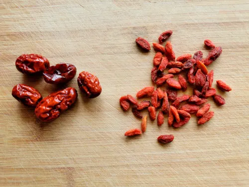 red dates and goji berries