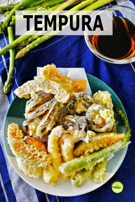 the tempura batter with shrimp