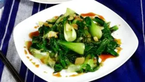 stir fry bok choy image