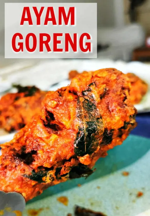 Ayam goren (Malaysian fried chicken) is spicy, aromatic, full of curry flavor and addicitve. The Malaysian curry powder is the indispensable ingredient to create the unique flavor.
