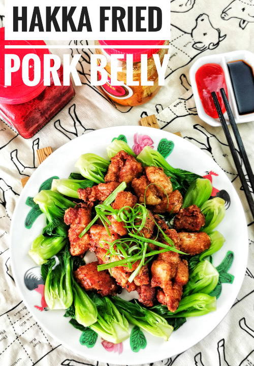 Fried pork belly is a traditional Hakka recipe that uses fermented beancurd and Chinese five-spice powder as the main ingredients to marinate the meat.
It has become a popular dish among the Chinese family due to its simplicity and unique savory taste.  
