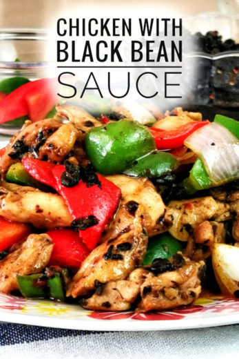 Chicken with black bean sauce- simple stir fry recipe