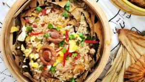 Lotus leaf rice featured image