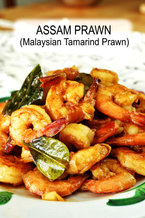 Prepare tamarind prawns (Assam prawns), a classic sweet and sour Nyonya recipe made with fresh tamarind pulp.