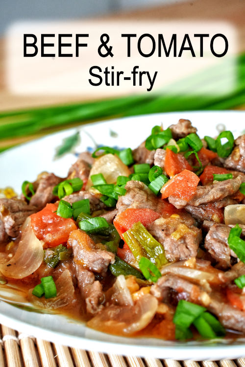 Beef and tomato stir-fry - easy Chinese recipe with great taste