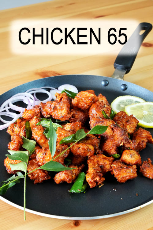 The chicken 65 recipe is side dish and appetizer. It is a famous Indian dish prepared with various spices and fried.
