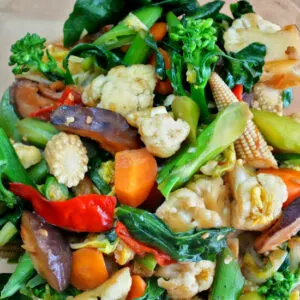 Thai mix vegetable stir-fry recipe square