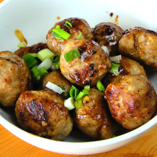 Asian meatballs recipe square