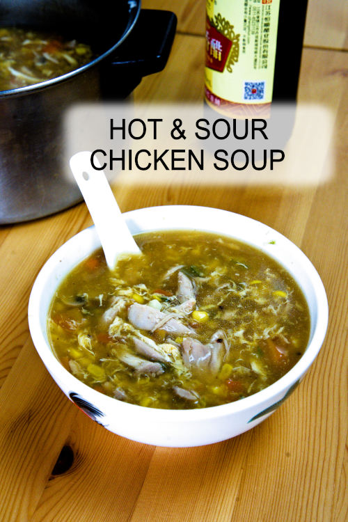 Hot and sour chicken soup with corn recipe, a Chinese soup popular in Pakistan.