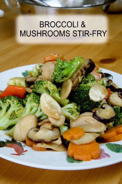 Broccoli with mushroom is an easy stir-fry Chinese recipe. Healthy and delicious, perfect for the whole family.